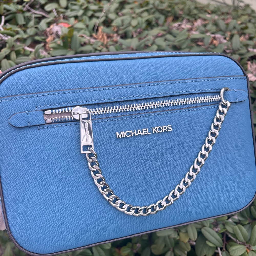 Michael Kors Cornflower/Blue EW Chain Crossbody Bag